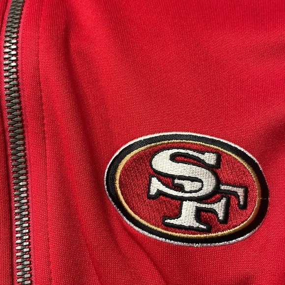 Nike San Francisco 49ers Football Red Gold Sport Full ZIp Jacket NFL Dri-Fit Siz - Picture 13 of 13
